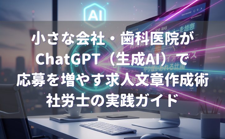ChatGPT 生成AIで求人文章作成 神戸市の社会保険労務士が実践ガイドを紹介