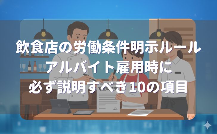 飲食店のアルバイト雇用時の労働条件明示ルール